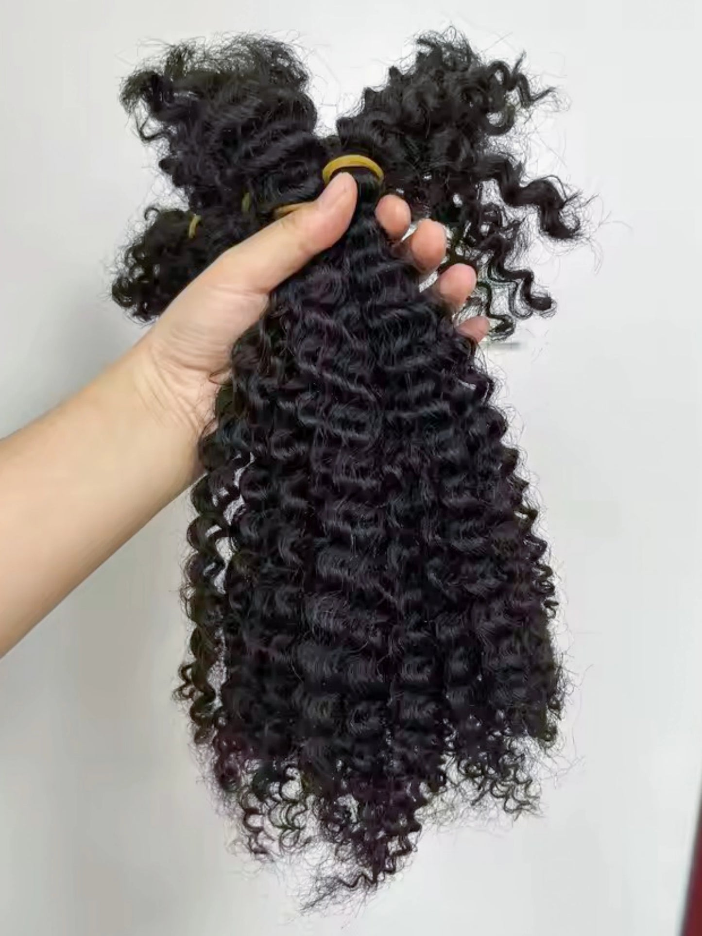 4C Kinky Twist Crochet Braiding Hair 100% Human Hair Bundles Curly Human Hair QVR Afro Kinky Bulk Hair for Dreadlocks Extensions