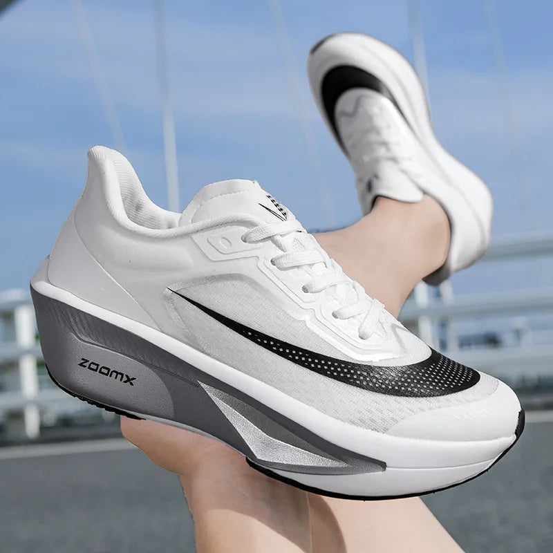 Brand Men's Carbon Plate Running Shoes Soft Cushion Shock Absorbing Sports Shoes Unisex Sneakers Light Anti-Slip Training Shoes