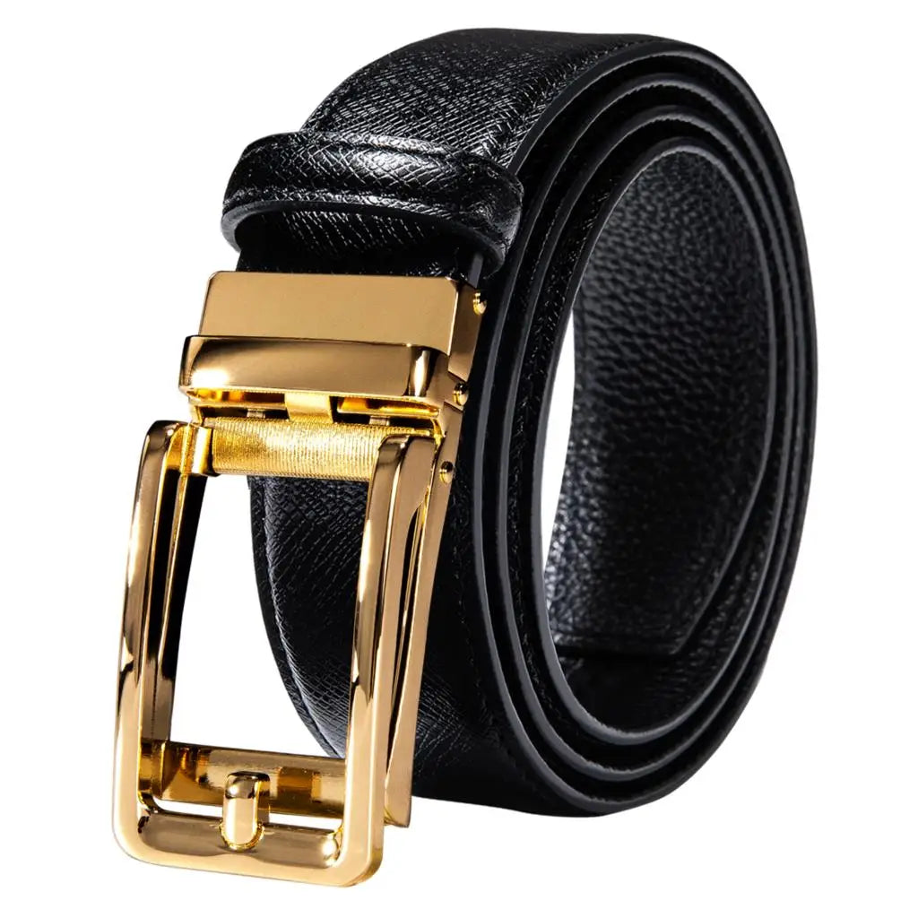 High Quality Mens Belts Black Brown Blue White Green Leather Straps Casual Gold Automatic Buckles Waistband Belt for Men Wedding BAZAARHUBO