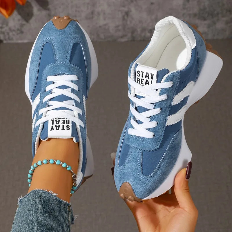Brand Designer Women's Shoes Autumn New Style Cross-strap Platform Vulcanized Shoes 2026 Outdoor Running Sports Shoes Selling