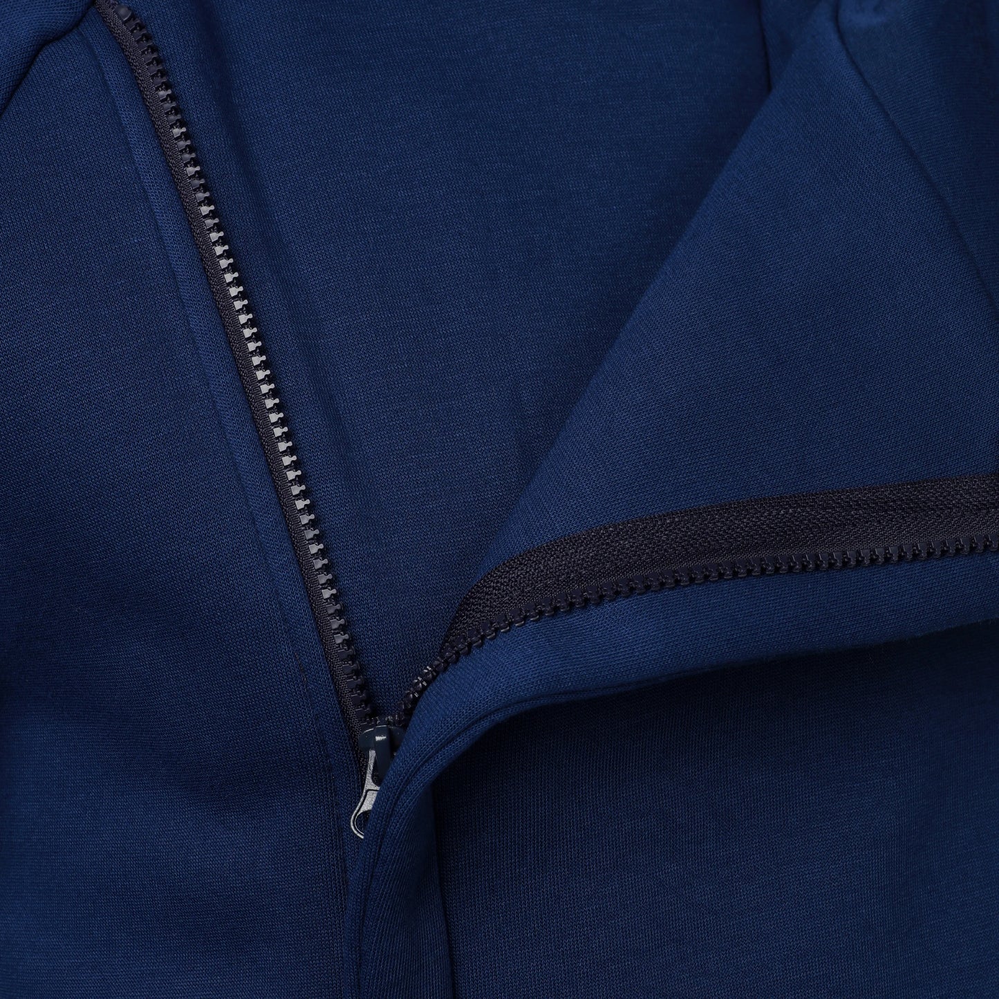Autumn winter men's solid color hooded top Long sleeve side zipper design hoodie