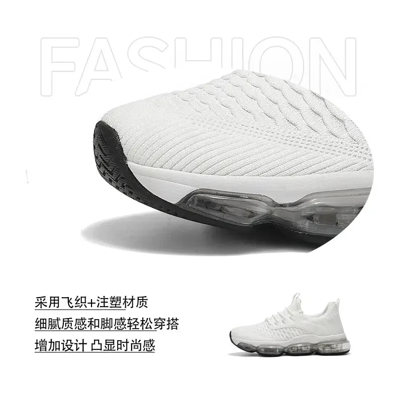 Men's Fashionable Versatile Outdoor Running Shoes Breathable Ultra-light Air Cushion Soft Bottom Sports Shoes Large Size