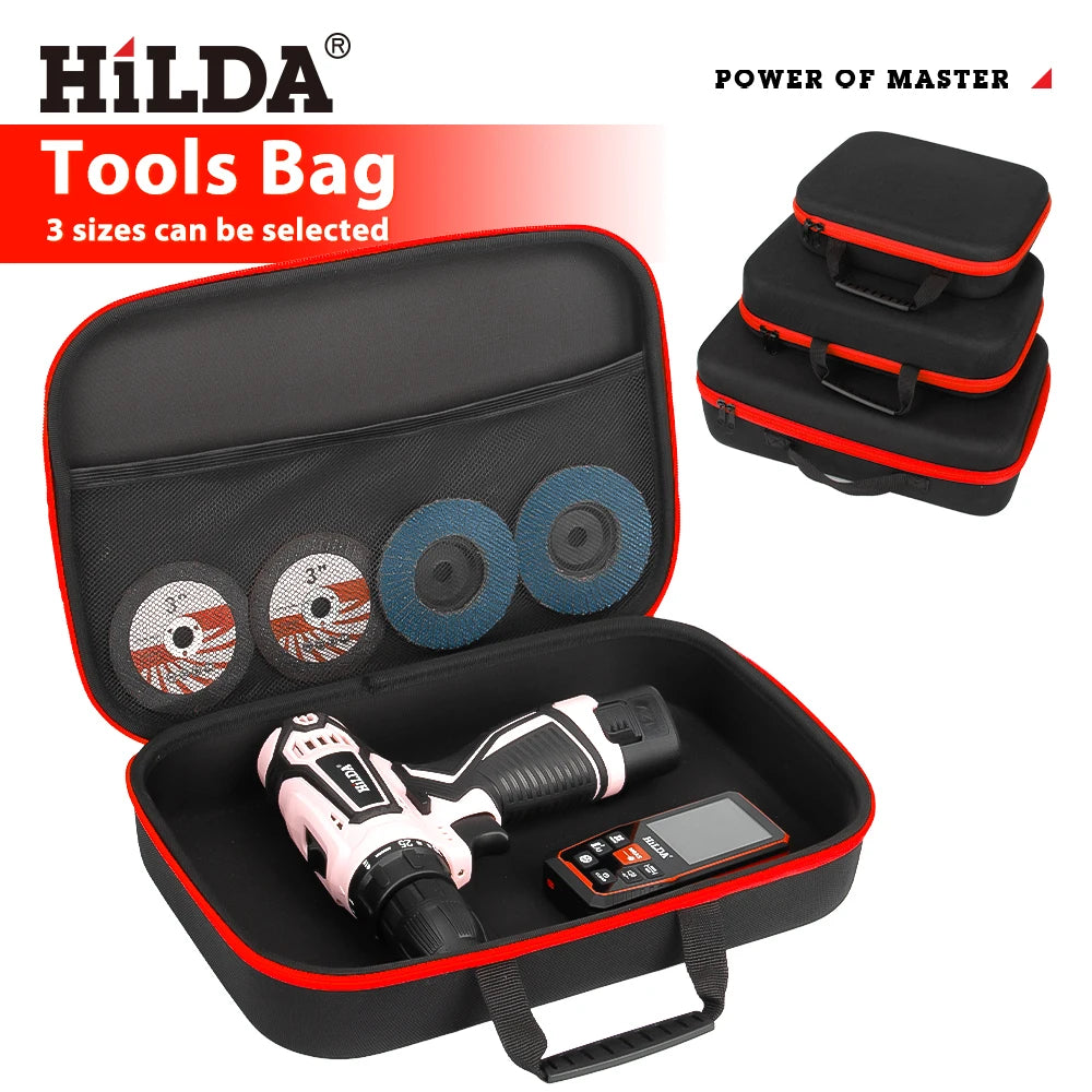 HILDA Large Capacity Tools Bag 3-size Available With Red Edges Tools Waterproof Tool Bags Electrician Hardware Tools Bag