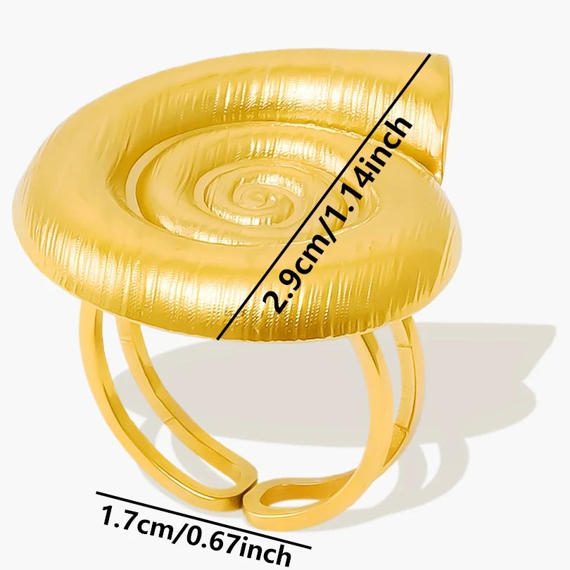 Fashion 5pcs/lot Marine Jewelry Sea Animals Conch Starfish Shell Rings Stainless Steel Rings Jellyfish Scallop Oceans Women Gift