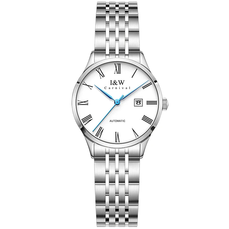 CARNIVAL Brand High-end IW Series Luxury MIYOTA Mechanical Watch for Women Stainless Steel Sapphire Mirror Automatic Watches