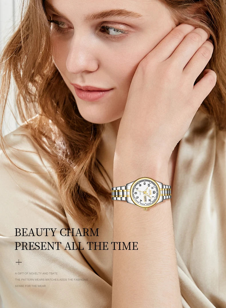 OPK 8110 Classic Quartz Watch Waterproof Watch for Women Stainless steel Luxury Brand Ladies' Watch Reloj Mujer