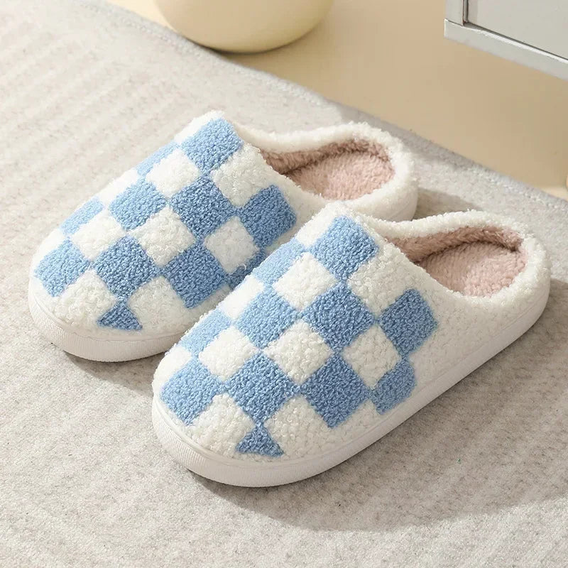 House Fuzzy Slipper Men Male Ghost Face Blue Evil Eye Home Shoes Plush Winter Warm Indoor Floor Non Slip Women Female Halloween