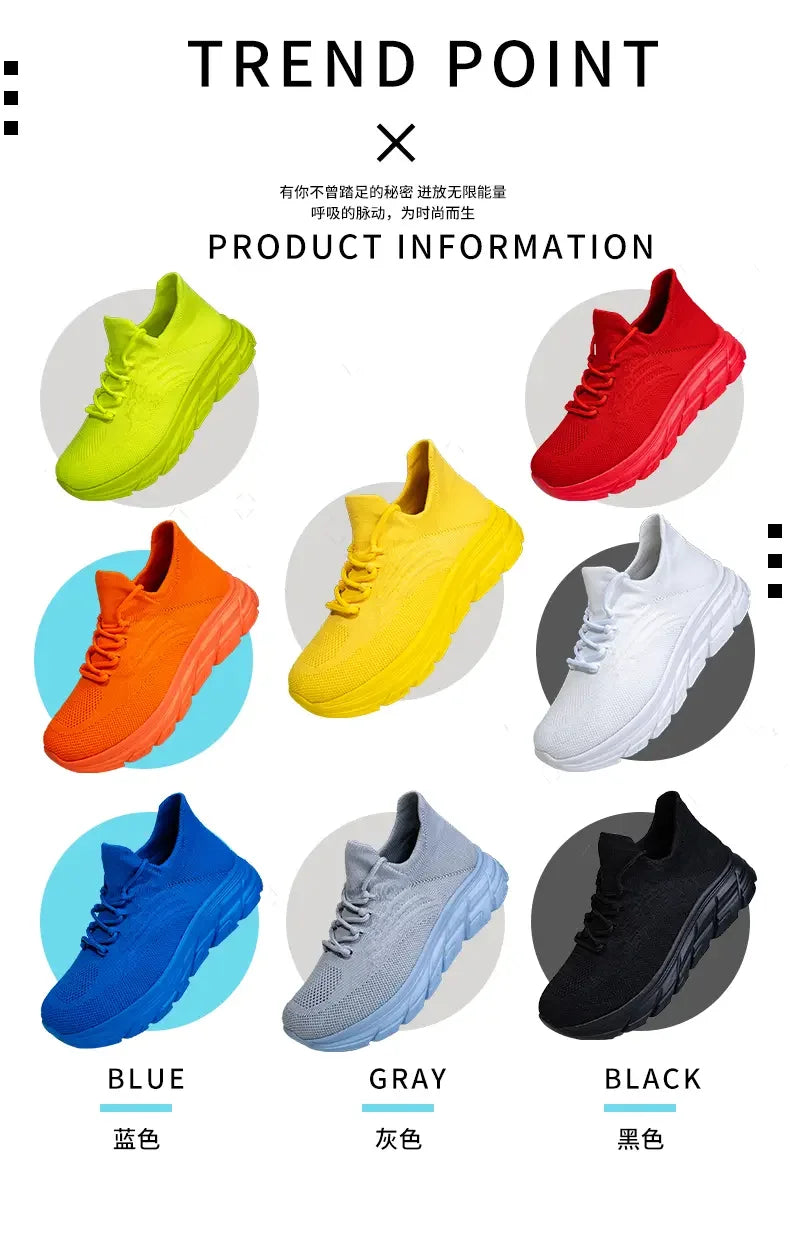 Men's Gray Running Shoes - Breathable Mesh Lace Cushioned Flat Boots Lightweight Sports Training Shoes Casual Style Design Shoes