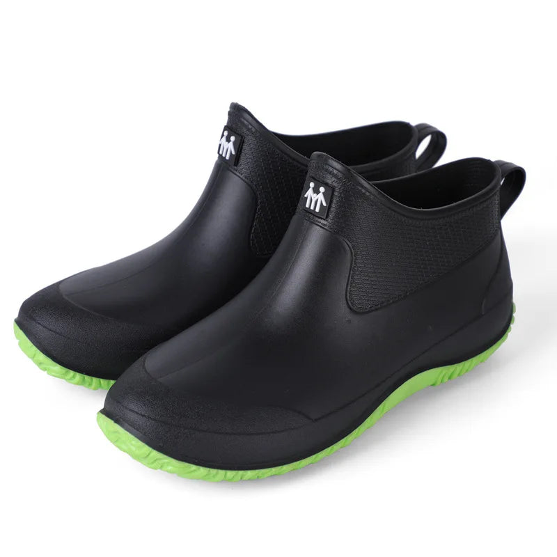 Men's Non-Slip Rain Boots Waterproof Rubber Ankle Boots Outdoor Leisure Fishing Boots Student Rain Boots Platform Boots 장화 2023
