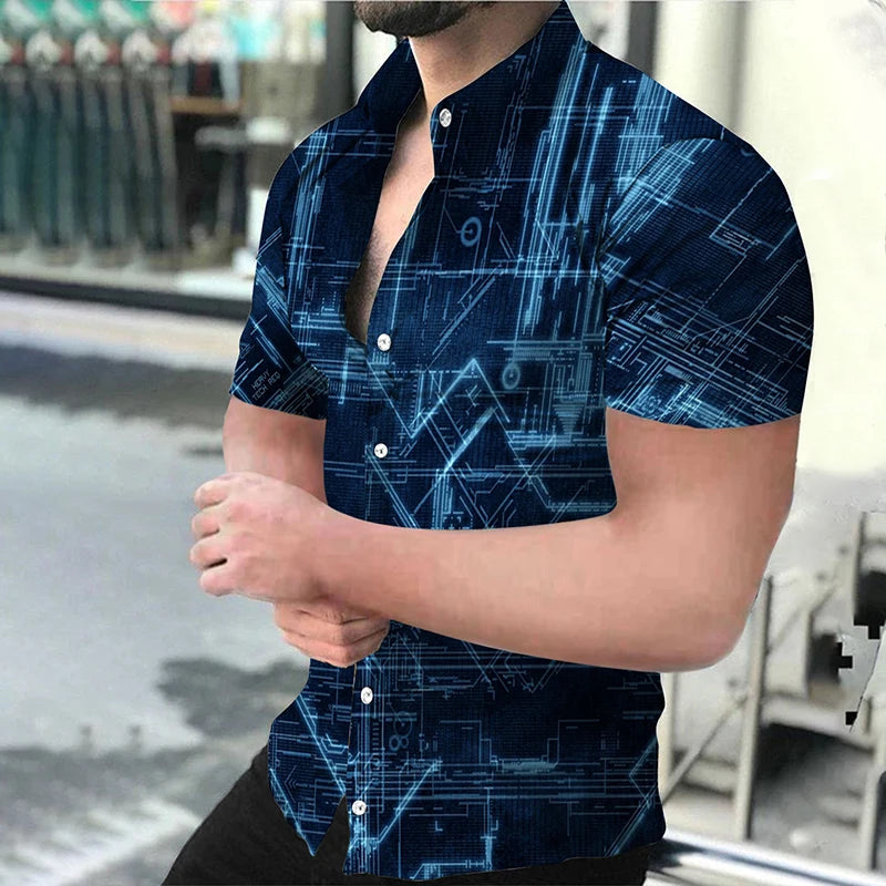 Luxury Shirt Owl 3d Print Shirts Men Women Fashion Oversized Blouse Men's Lapel Shirt Beach Camisas Men's Clothing Bussiness