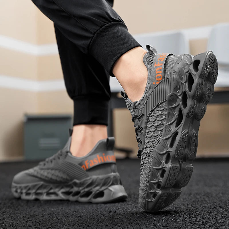YRZL Sports Men Sneakers 2025 Breathable Mesh Running Shoes Lightweight Comfortable Walking Shoes Male Casual Outdoor Footwear