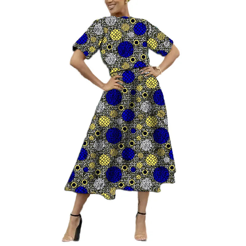 New Fashion Africa Print Clothes Original Design Ankara Outfits Short Tops Patch Skirts Tailor Made African Party Garments