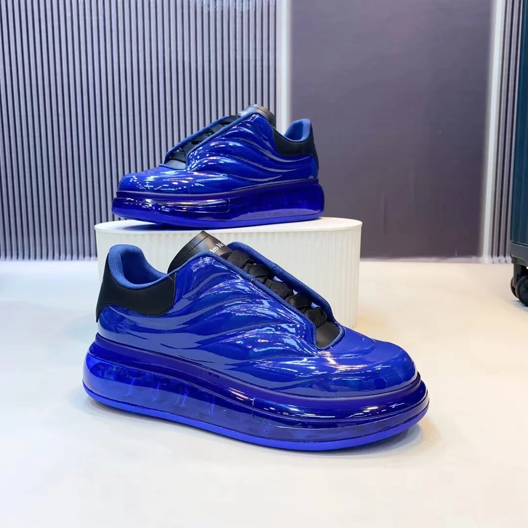 Handcrafted Leather Casual Sneakers Man Platform Trainers Unisex Originality Flat Loafers Men's Footwear