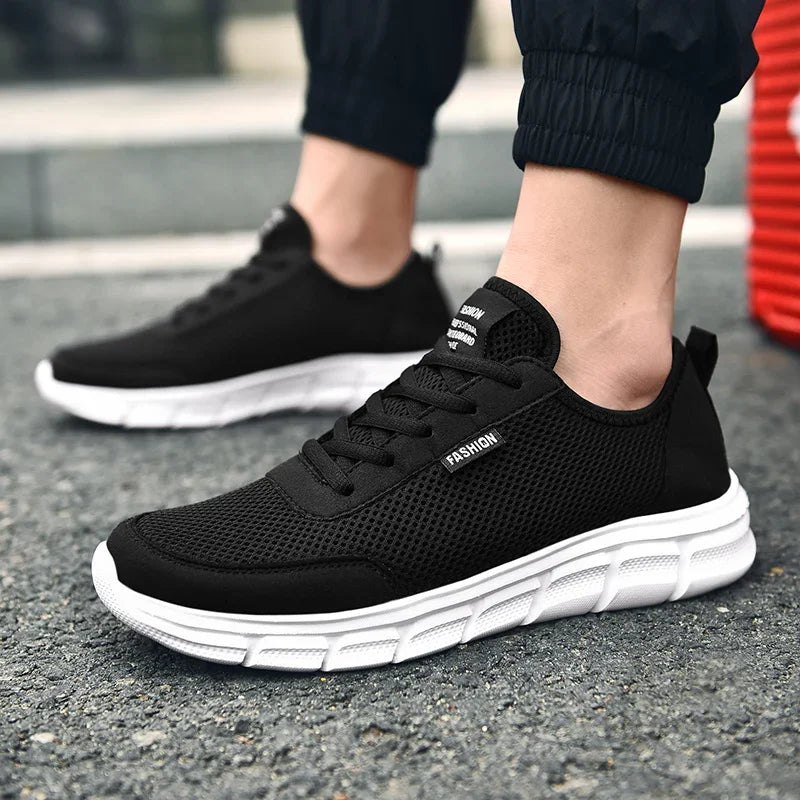 MAEDEF New Sneakers Men's Breathable Mesh Lightweight Casual Walking Man Shoes Big Size 39-48 Comfortable Black Sneakers for Men