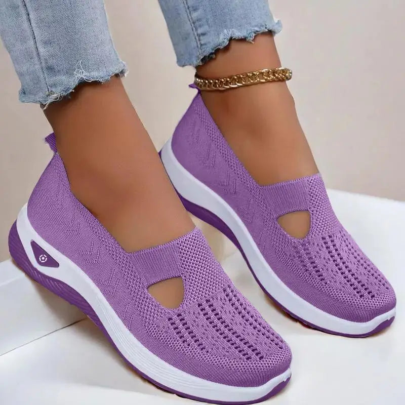 New Purple Sneakers Women Platform Casual Shoes Women Sneakers Breathable Comfortable Thick Sole Sneakers Women Designer Shoes