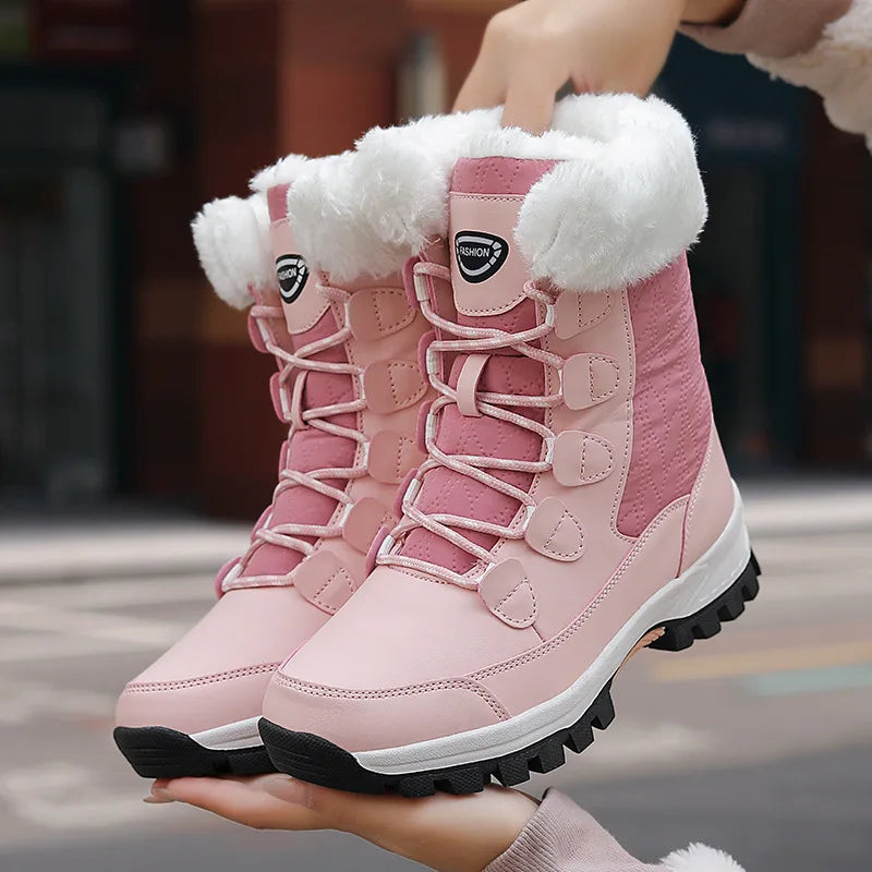 Winter New Women's Boots Plush Warm Women's Snow Boots Outdoor Non-slip Sneakers High Quality Waterproof Women Boots Botas Mujer