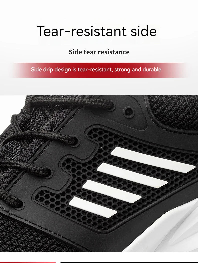 Safety Shoes for Men Steel Toe Safety Sneaker Anti-Smashing Black Work Boots Comfortable Wear-resisting Boots for Work as Hiking