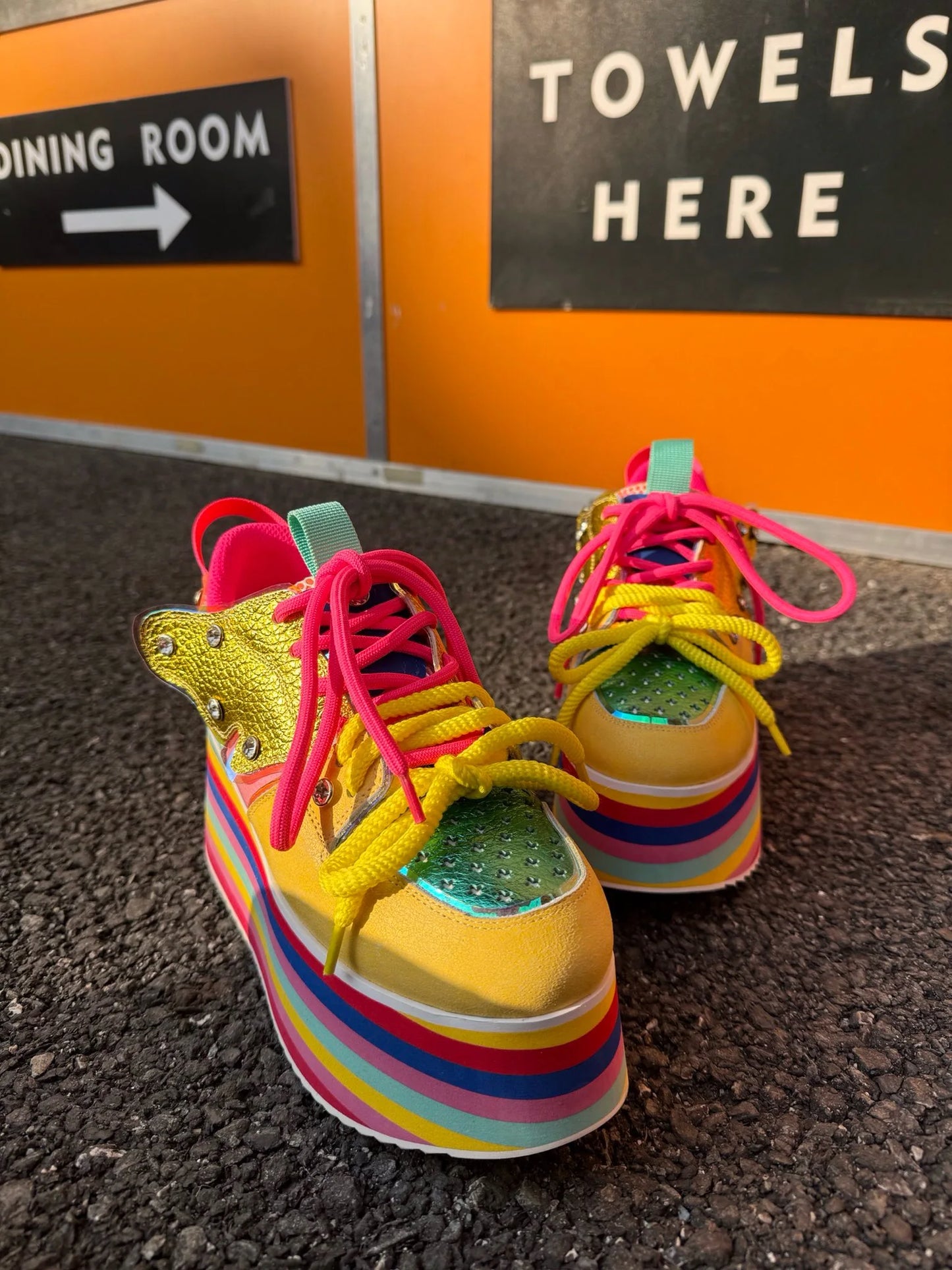 Spring Autumn Women Colourful Sneakers High Platform Shoes Heels Chunky Casual Dad Shoe Genuine Leather Thick Bottom Fashion New