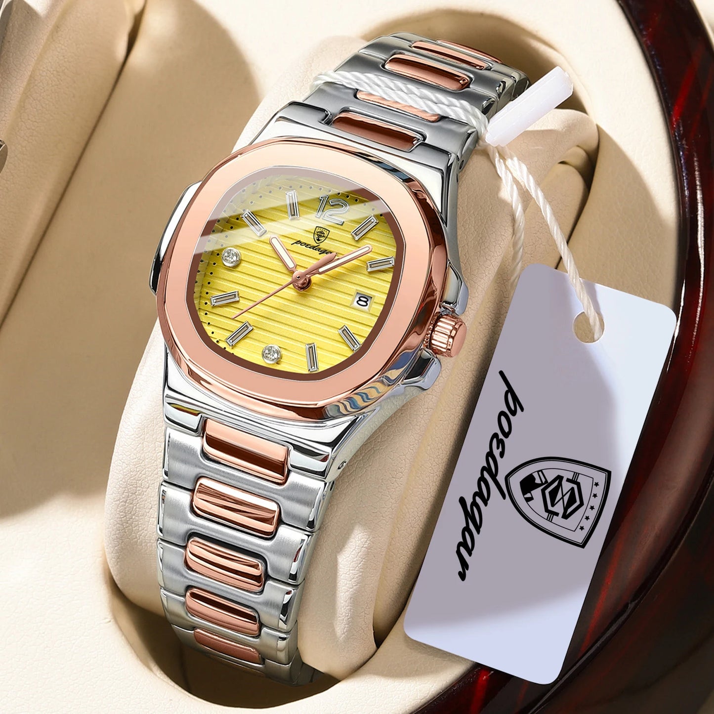POEDAGAR Casual Fashion Ladies Wristwatch Luminous Waterproof Date Woman Watch Luxury Quartz Square Women's Watches Reloj Hombre