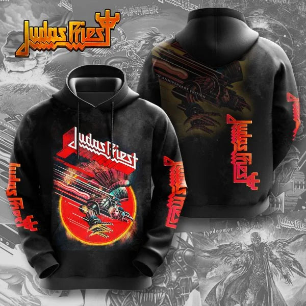 Hot Rock Judas Priest Band 3d Print Hoodie Men Women Fashion Hip Hop Hoodie Sweatshirt Women Sweats Men Clothes Unisex Tracksuit