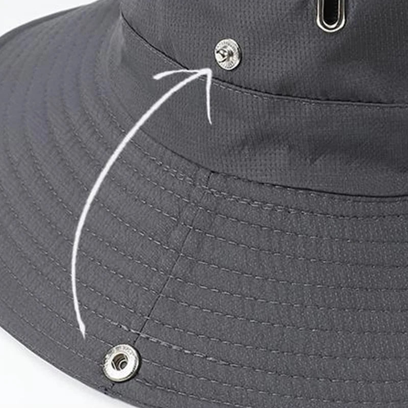 New Fisherman's Hat Fashionable and Versatile Sunscreen Mountaineering Hat Adjustable Breathable Waterproof Outdoor Camping Hat BAZAARHUBO