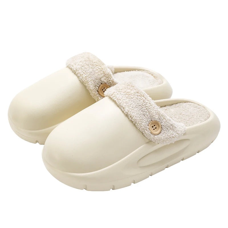 Winter Waterproof Warm Plush Slippers for Young People,Women,Men