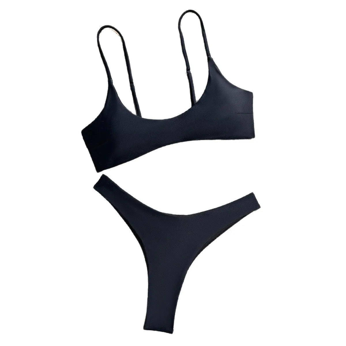 Sexy Sport Type Bandeau 2 Piece Swimsuit Splicing Bikini Push Up Bikinis Women Swimwear Sporty Bathing Suit Beach Wear Biquini