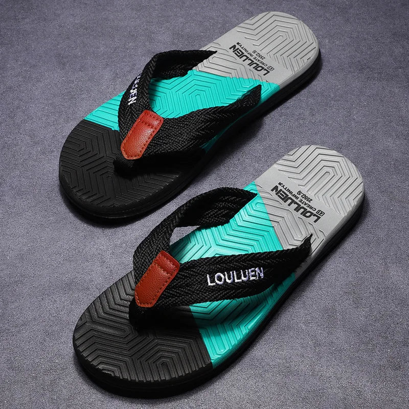 High Quality Men's Slippers Summer Casual Beach Shoes Fashion Mens Outdoor Slippers Flat Sole Non-slip Shoes New Pantuflas Mujer