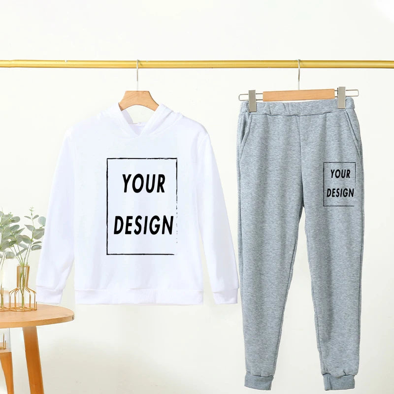 Kids Fashion 2pcs Pullover Hoodie+Pants Suits 1-8Y Years Boys Girls Casual Long Sleeve Sportswear Tracksuits Children Clothes