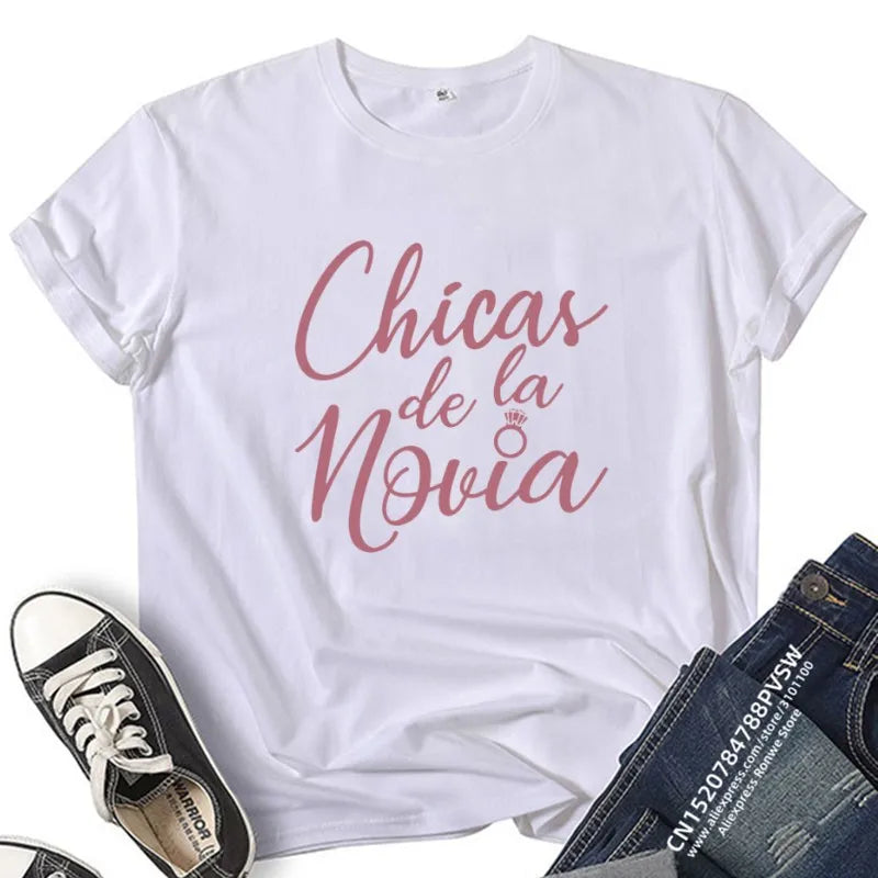 Bachelorette Party T Shirt Bride Tribe Hen Party La Novia Wedding Gift Shirt