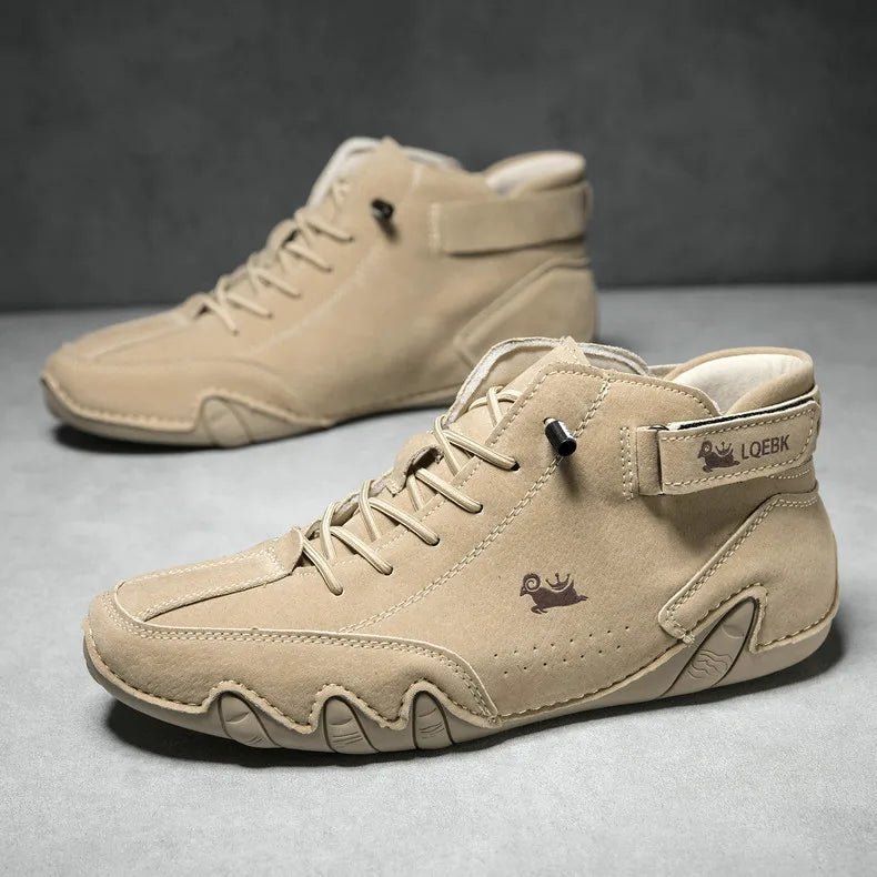 LDECK Leather Casual Shoes Sneakers for Men Fashion Outdoor Walking Loafers Shoes Comfortable Footwear Luxury Man Boots 2025 New