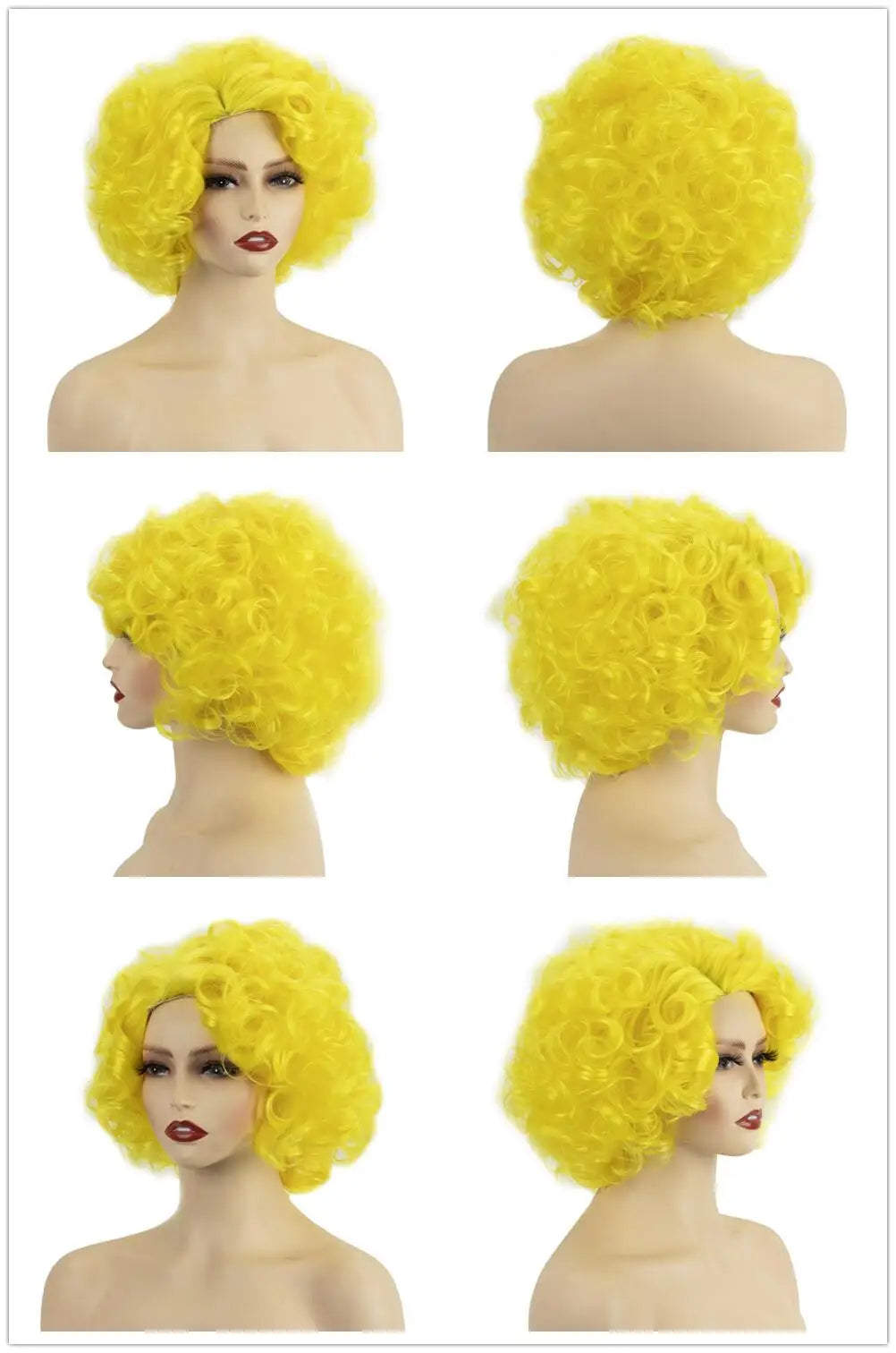 GNIMEGIL Synthetic Cosplay Wig Short Curly Hair Platinum Blonde Wigs for White Women Fluffy Curls Flip 60s Gatsby Hairstyle Wigs