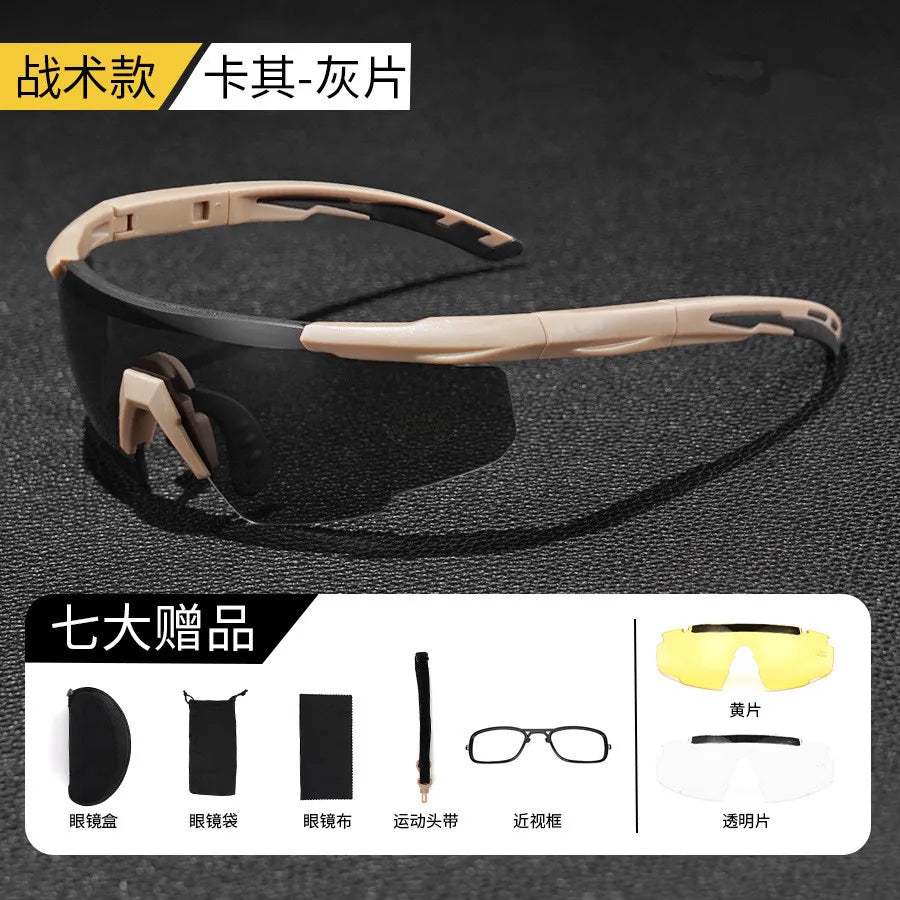 Tactical Glasses Fans Real CS  Shooting Glasses Outdoor Windproof Sand Riding Goggles hiking glasses