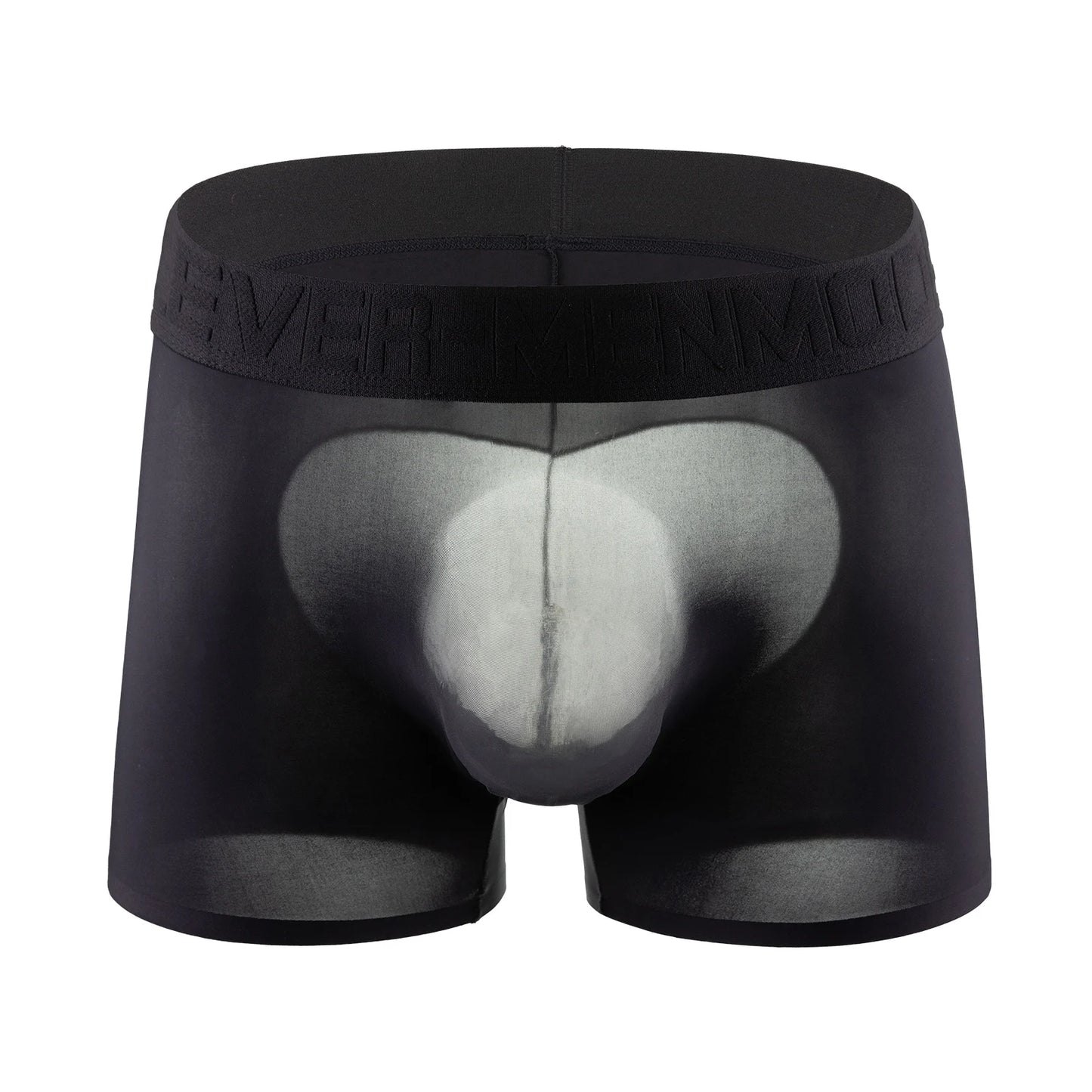 Sexy Mesh Penis Pouch Panties Ultra-thin Underwear Men Transparent Butts Boxer Shorts Heart-shaped Ice Silk