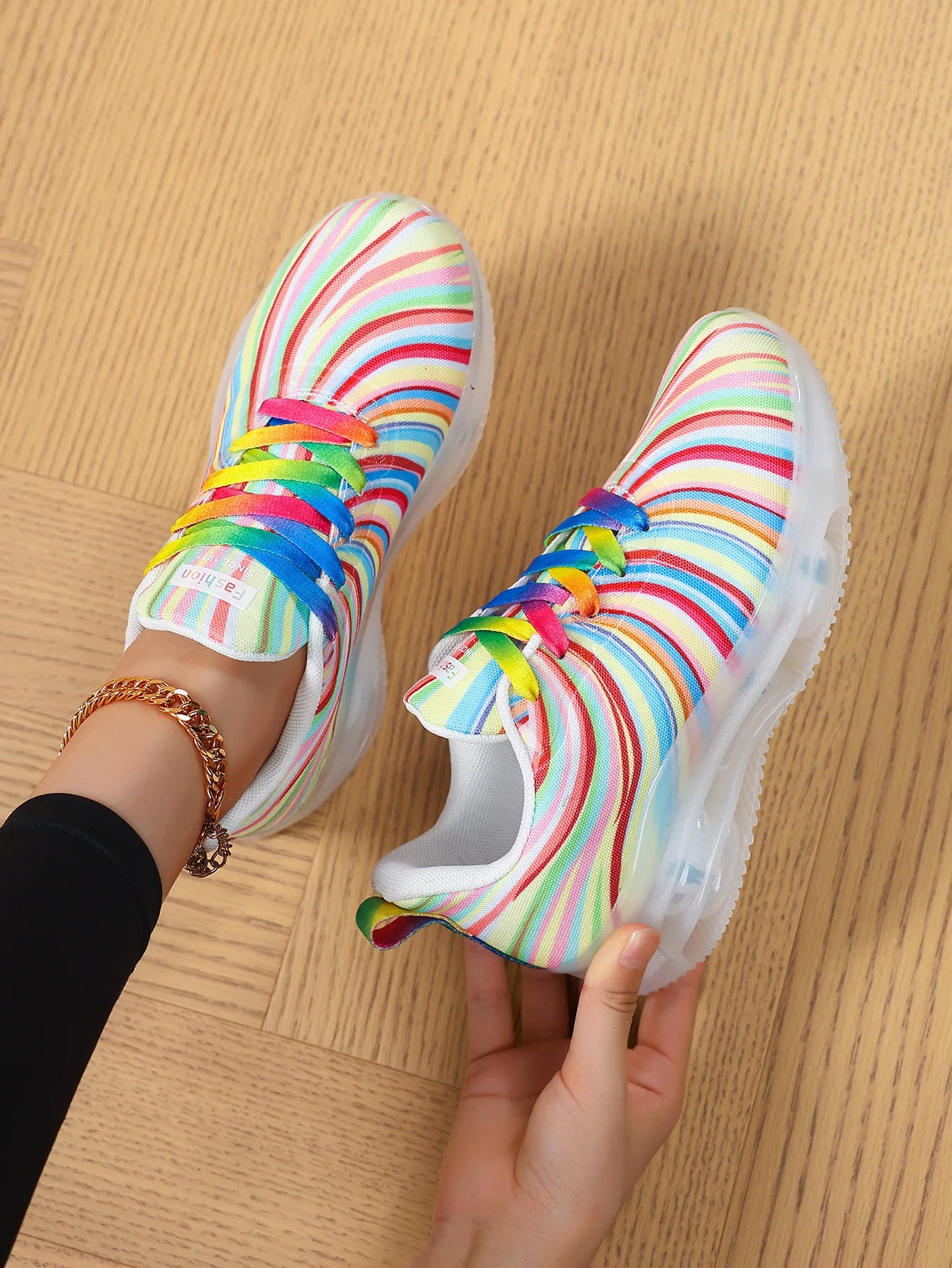 2025 Autumn Fashion Lace Up Women's Colored Low Top Casual Single Shoes Comfortable Versatile Mesh Breathable Non Slip Sneakers