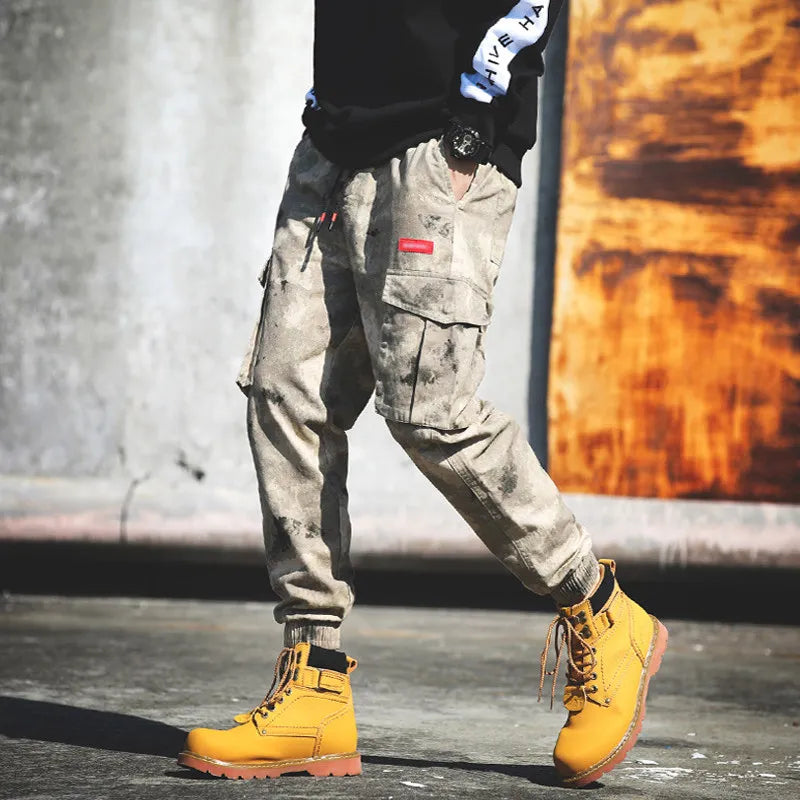 Workwear Camouflage Pants for Men - High-end Spring/autumn New Style Pants, Loose Fit, Casual, Rolled Cuffs, Durable