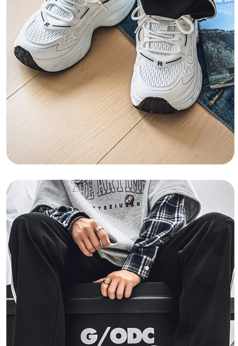 Professional Running Shoes Unisex Thick Bottom Sport Shoes Men Women Luxury Brand Walking Jogging Shoe Couples Yellow Sneakers