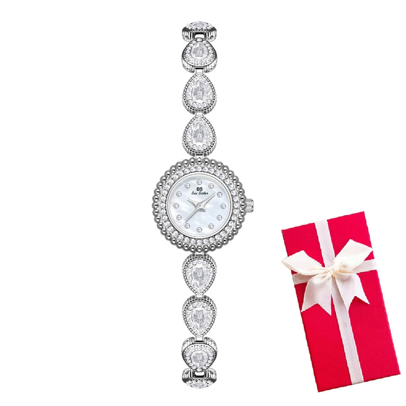 Gold Women Bracelet Dress Watches For Ladies Wrist Quartz Watches 2025 Top Brand Luxury Golden Rhinestone Gift Girlfriend Clock