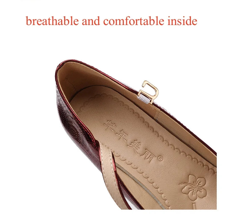 9cm 11cm 13cm Small Size 32-43 Sexy Bright Leather Shoes Women's Platform Pumps 2026 Fall Block High Heels Shoes Model Party