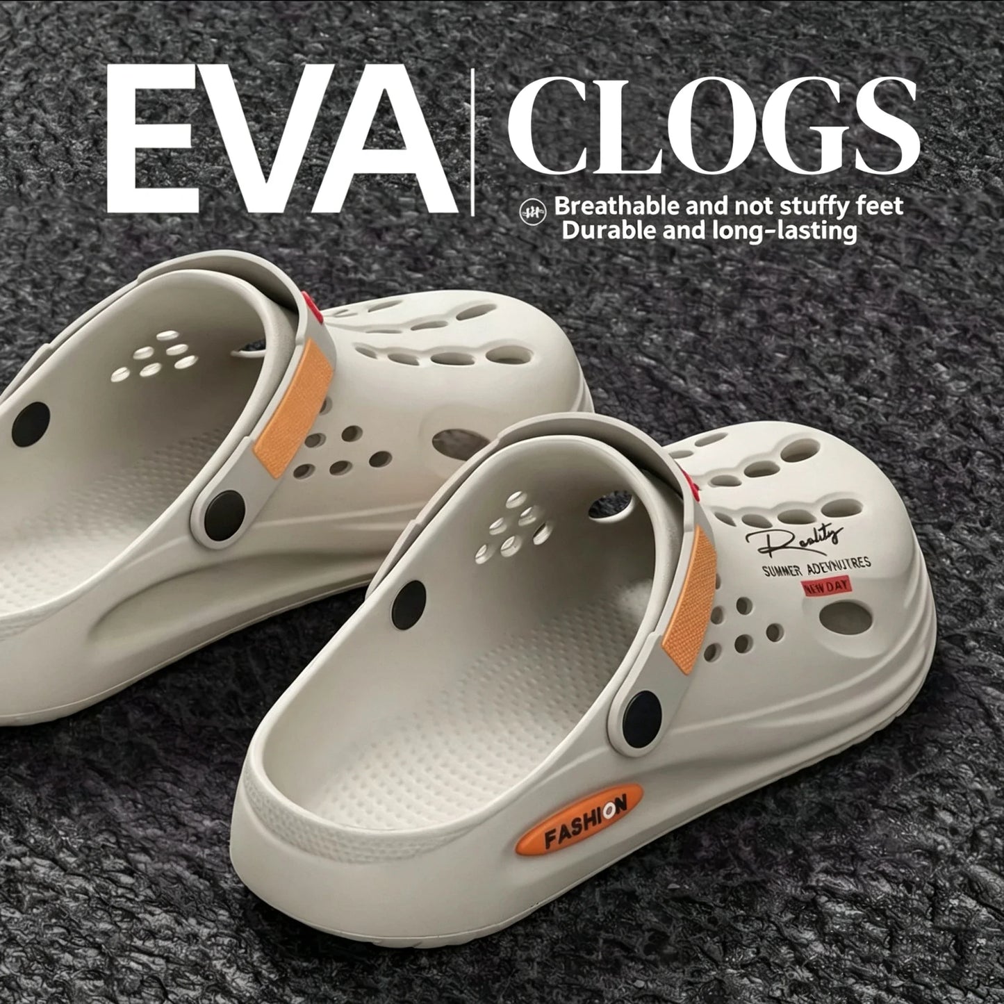 Men's Slip-on Sandals for The Beach Non-Slip Slippers Thick Soft Platform Slide Fashion Comfortable Sandals Slippers Shoes