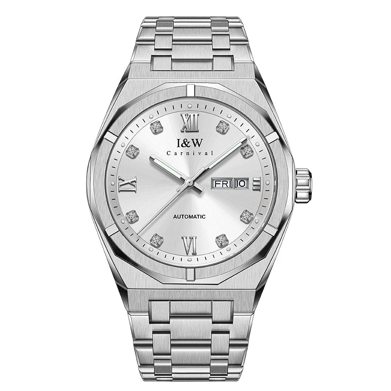 Montre Homme Luxury Brand IW CARNIVAL Mens Watches Sapphire Calendar Luminous 5bar Japan MIYOTA Movement Automatic Watch for Men