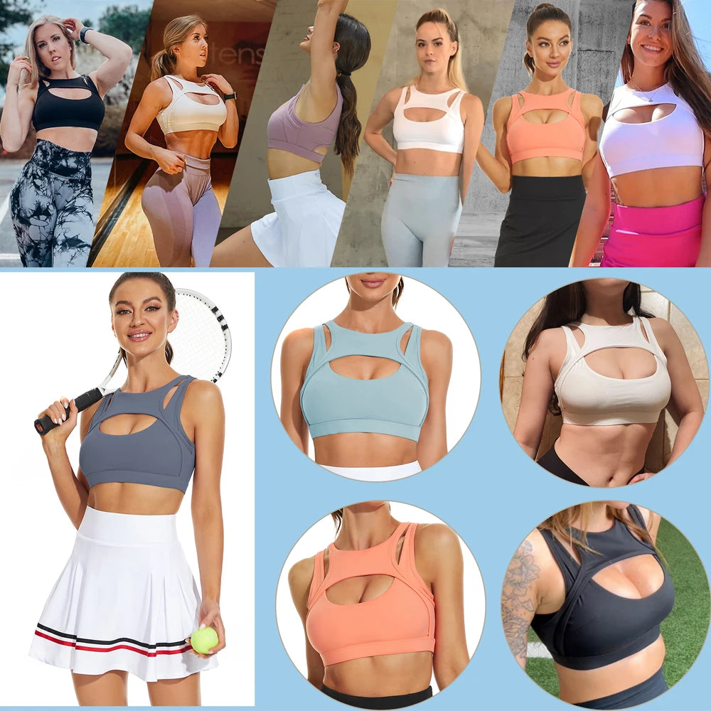 Removable Cups Sports Bra Shockproof Running Fitness Anti-sagging Upper Collection Soft Support High-strength Women's Yoga Vest
