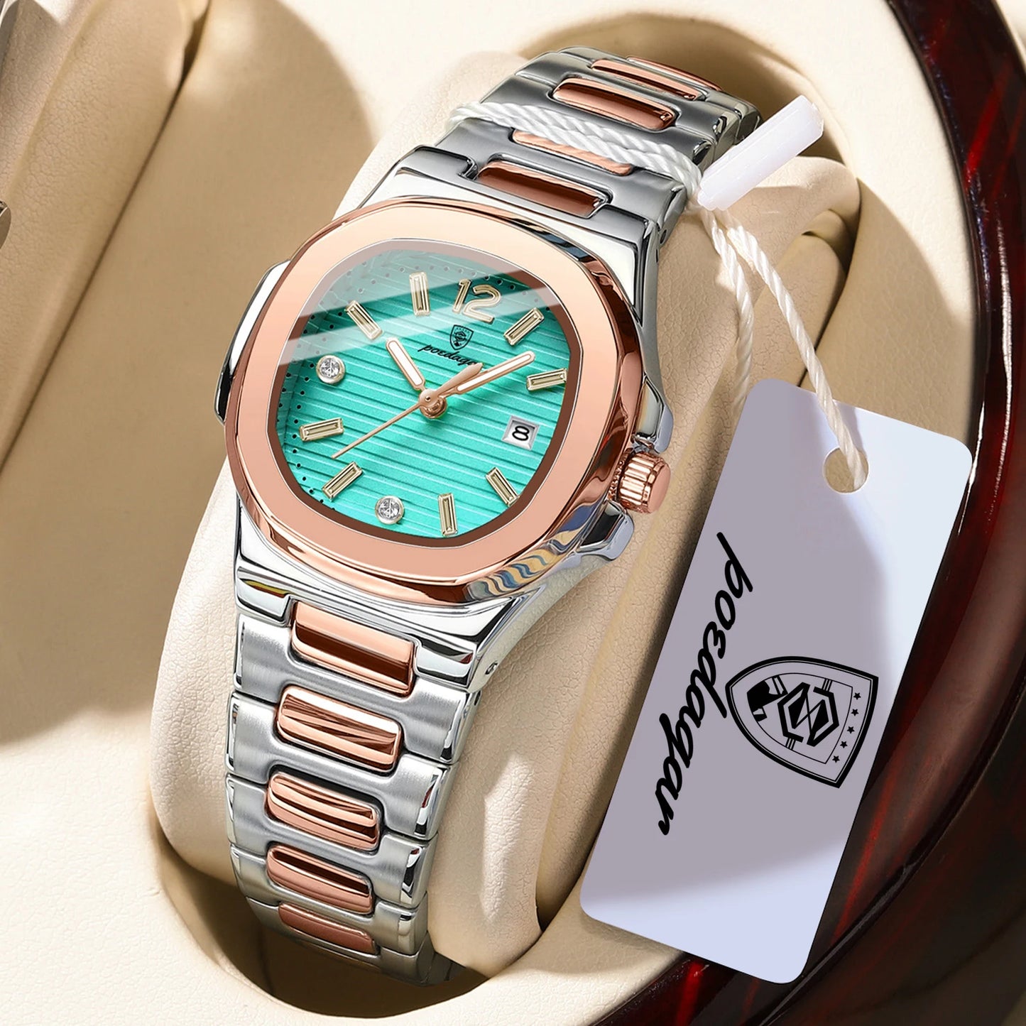 POEDAGAR Casual Fashion Ladies Wristwatch Luminous Waterproof Date Woman Watch Luxury Quartz Square Women's Watches Reloj Hombre