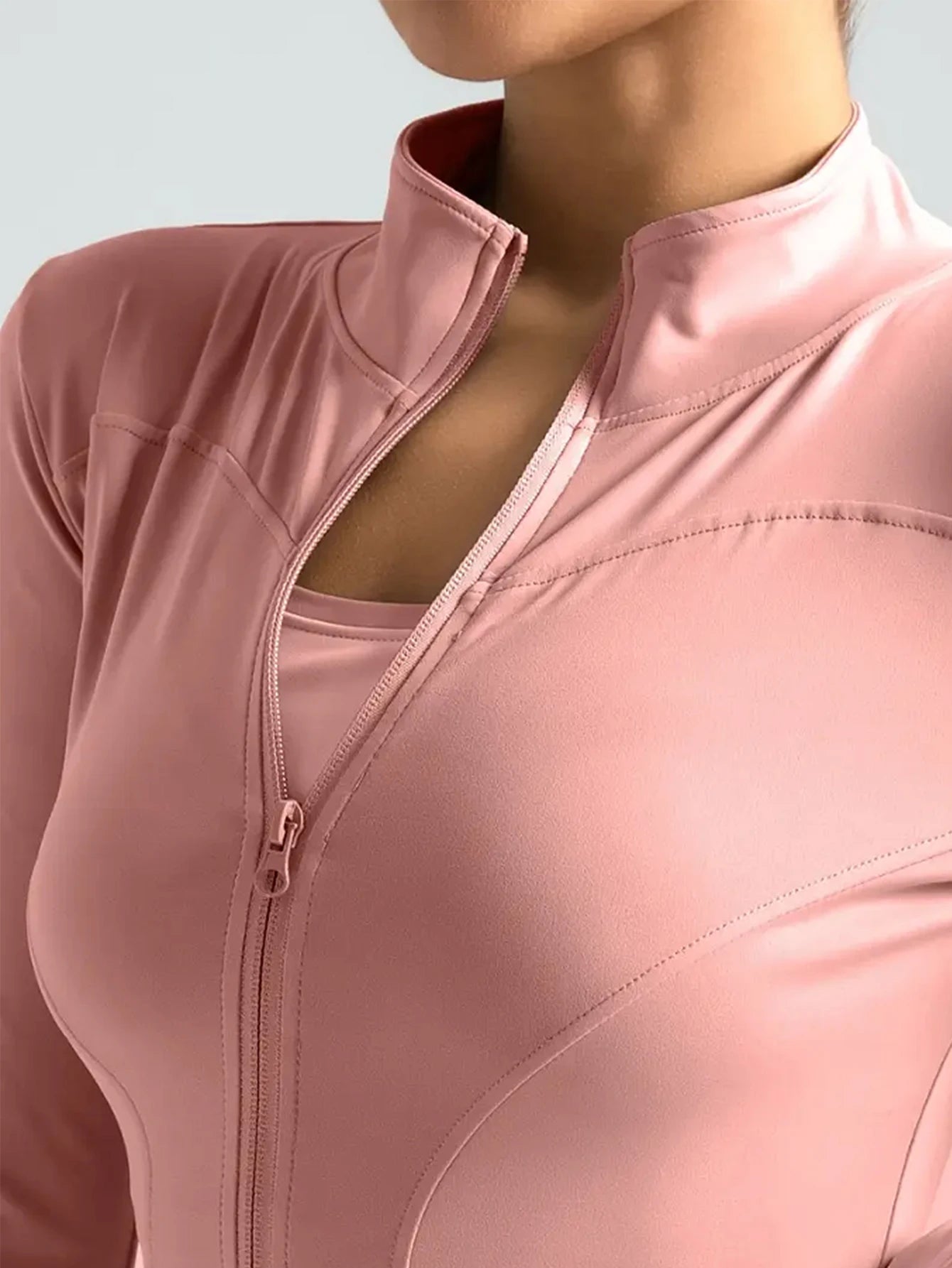 Yoga Jacket High Elastic Tight Quick Dry Sports Jacket Slim Fit Running Gym Top Workout Shirt for Women