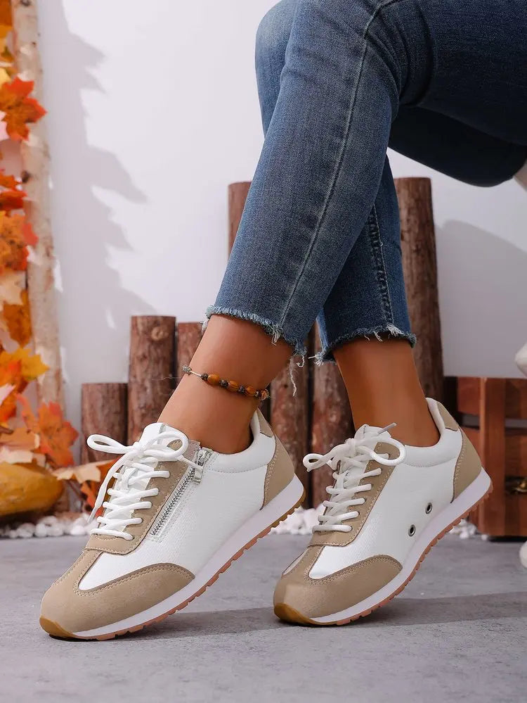 Roman Trendy Spring/Autumn Running Shoes Student Campus Flat Vulcanized Shoes Fashion Sneakers Casual Comfortable Round Head