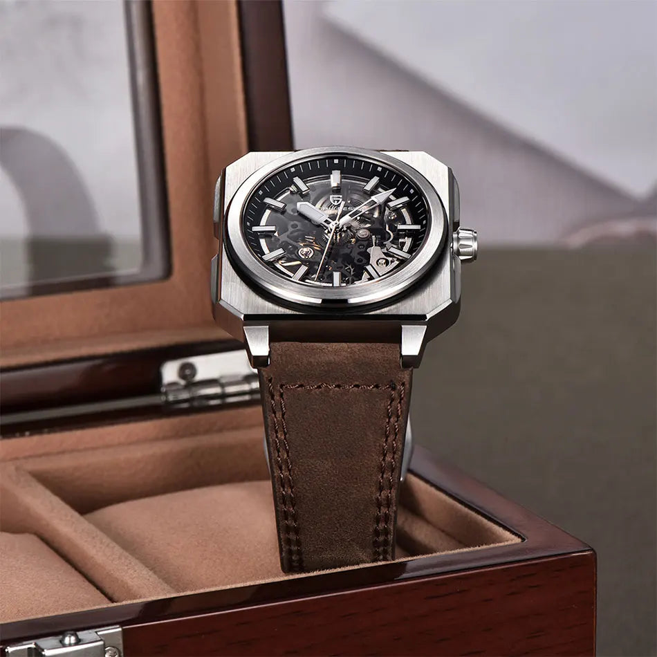 PAGANI DESIGN New Hollowed Men Mechanical Watch Top Brand Sapphire Glass Clock Classic Luxury Waterproof Automatic Men's Watches
