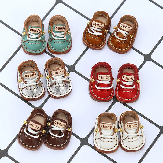 Ob11 Girl Doll Candy Shoes Fashion Holala Cowhide Flat Shoes For Boy, Obitsu11,Body9, Gsc, Ddf, Nendoroids, 1/12bjd Doll Shoes