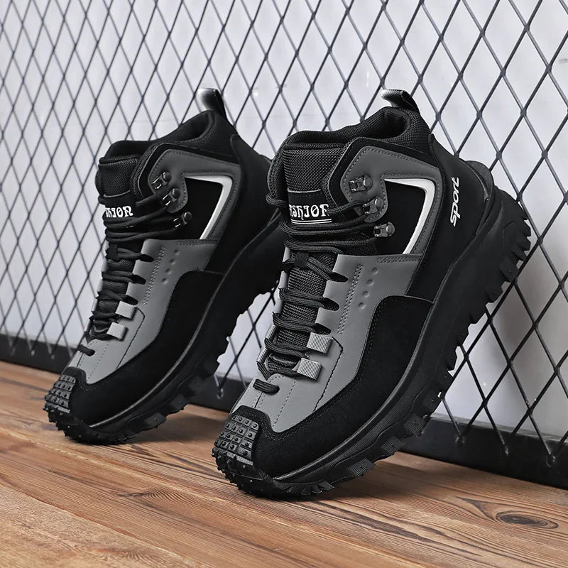 Men's Large Size Versatile Mountain Climbing Anti-slip Wear-resistant Outdoor Casual Trendy Spring Lightweight Dad Shoes