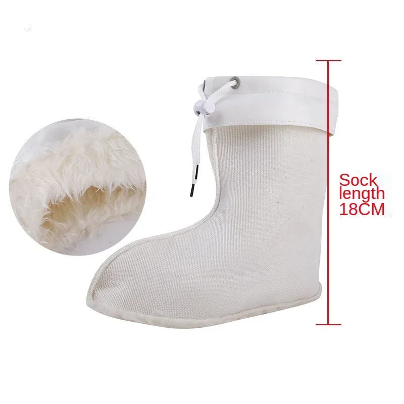 Cold-Proof Men's and Women's Rain Boots Cotton Cover Water Shoe Lining Winter Rain Boots Cotton Lining Fleece Lined