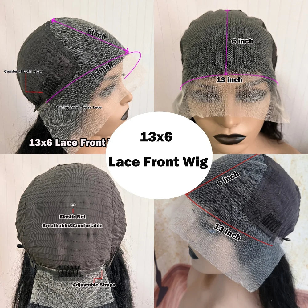 Glueless Silky Straight Human Hair Jet Black Deep Part 13x4 Silk Top Lace Front Wigs Pre Plucked 13x6/360/Full Lace Wigs